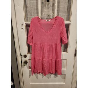 Alro Pink Tiered Flowy Dress Women's Size Small‎
